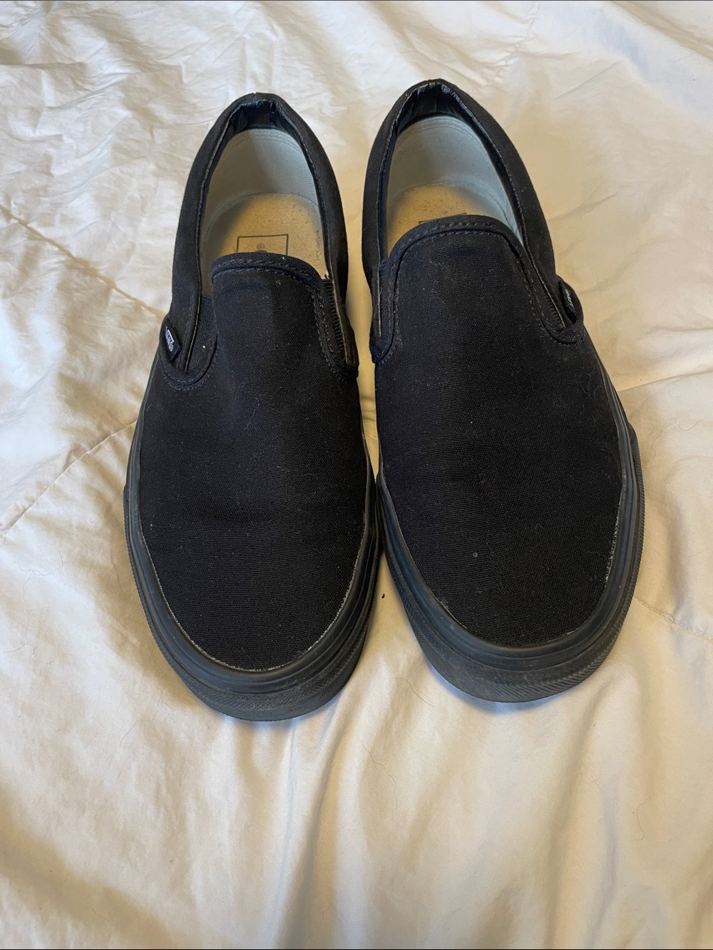 Vans Black Canvas Slip-On Sneakers
